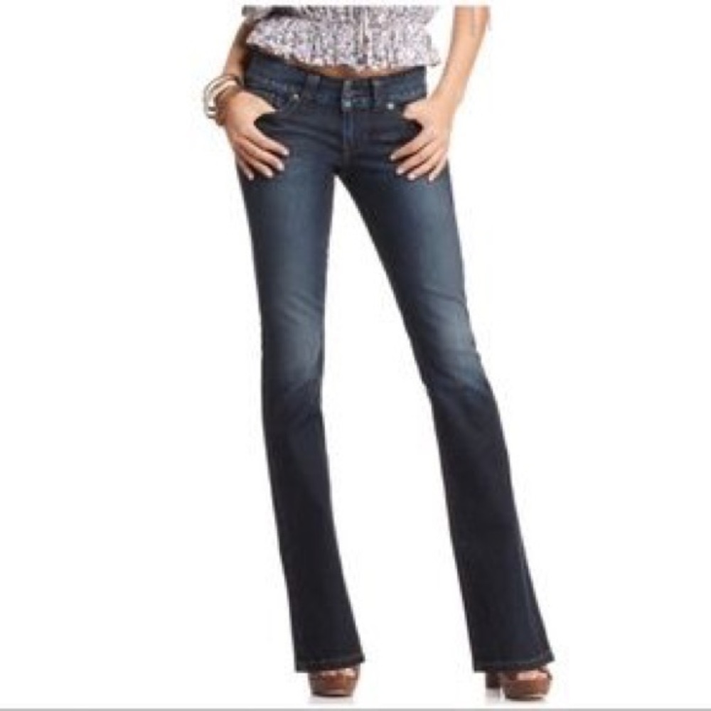 Guess ultra low rise boot cut jeans